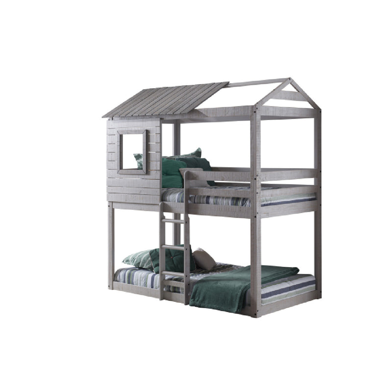 Donco Kids Deer Blind Bunk Rustic Light Grey 1370-TTLG