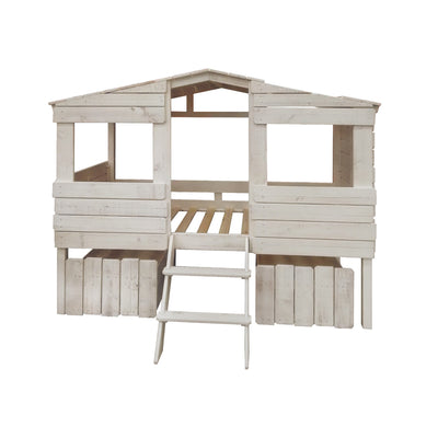 Donco Kids Twin Tree House Loft Rustic Sand W/Drawers 1380-TLRS_1381-RS