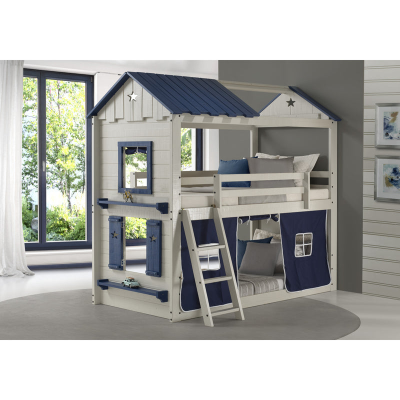 Donco Kids Star Gaze Bunk W/Blue Tent Kit 1580-TTLGB_1575-TB