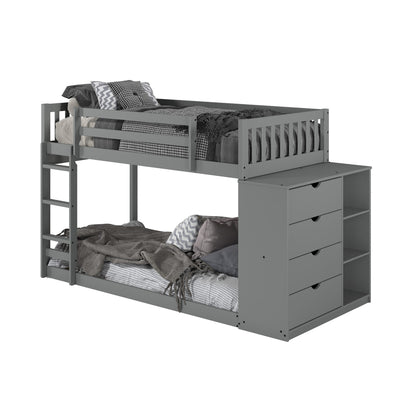 Donco Kids Mission Chest Bunk Dark Grey 1600-TTDG