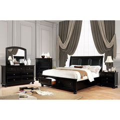 Furniture of America Trin Transitional Solid Wood Platform Bed in Black