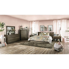 Furniture of America Deerpath Platform Bed in Light Walnut